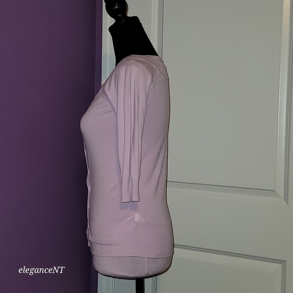 Bershka Liliac Two Piece Cardigan + Cap Sleeve Set Sz: M (Juniors) - Picture 6 of 14
